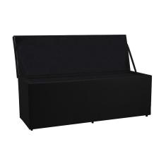 Imagem de Recamier Baú 1,40m Madrid Suede Preto Dal Poz Estofados