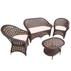 Imagem de Conjunto Sofá Poltrona Fibra Sintética Varanda Jardim - Varanda Moveis