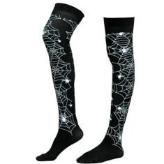Imagem de Meia Calça Gótica Halloween Dia das Bruxas Adulto Fantasia - Me Señori