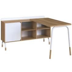 Imagem de Mesa Escrivaninha Em L 28004 Hanover Branco Artesano Hanover Branco