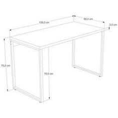 Imagem de Mesa Para Escritório Office Kuadra Carvalho 8397 - Compace