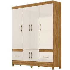 Imagem de Guarda Roupa Casal 6 Portas 9120 Freijo Off White Moval Freijo Off White