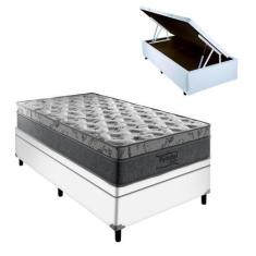 Imagem de Conjunto Cama Box Baú Solteiro Branco Palermo Mola Ensacada - Portobel