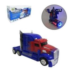 Imagem de Caminhão Transformers Optimus Prime Pilha Vira Robô Som Luz - Toy King