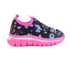 Imagem de Tênis Infantil Feminino Novopé Unicórnio Preto e Rosa - 9900-Feminino