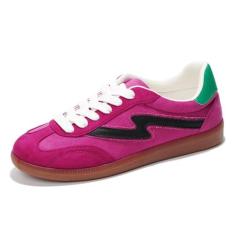 Imagem de Project Cloud Tênis feminino com cadarço para mulheres, tênis femininos modernos, com espuma de memória, tênis de caminhada, calçados femininos antiderrapantes (Irita), Rosa Multi, 35