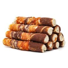 Imagem de Petiscos para cães MON2SUN, sabor triplo, frango embrulhado em couro c
