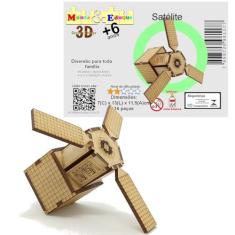 Imagem de Brinquedo Quebra Cabeça 3D Satélite MDF