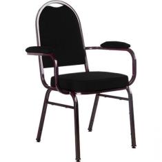 Imagem de Cadeira Com Braços Para Auditórios Linha Hotel Preto