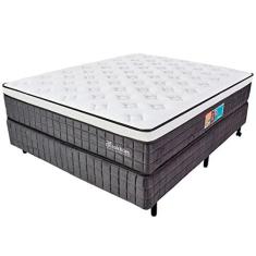 Imagem de Cama Box com Colchão Viúva Molas Ensacadas Espuma D33 e Pillow de Visco Power Sleep 128x188cm - BF Colchões