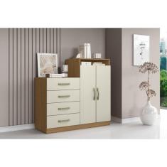 Imagem de Gaveteiro Londres 4 Gavetas 2 Porta Atacama Areia - Aramóveis