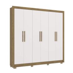 Imagem de Guarda Roupa Casal 6 Portas Com 2 Gavetas E Pés 232cm Cb02m569 Kappesb