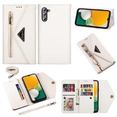 Imagem de Furiet Capa carteira para Samsung Galaxy A13 4G/5G couro flip zíper bolsa bolsa com suporte para cartão de crédito alça de ombro e alça de pulso capa para telefone para A04s M13 G5 A 13 LTE 13A 2022