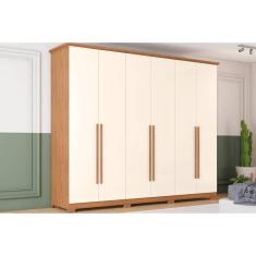 Imagem de Guarda Roupa Casal 6 Portas E 6 Gavetas c- Pés Leblon Nature-off White