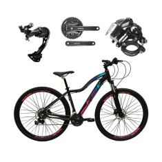 Imagem de Bicicleta 29 Feminina KSW MWZA Câmbio Shimano Alívio 27v K7 Freio Hidráulico Kit 3x9 Suspensão Trava-Feminino