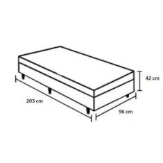 Imagem de Cama Box Baú Solteirão King Veludo Rose (42X96x203) - Imperium Do Sono