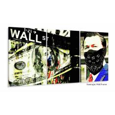 Imagem de Quadro Decorativo Lobo Wall Street 3 Peças 120x60 Mosaico