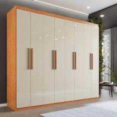 Imagem de Guarda-roupa Casal 8 Portas 4 Gavetas Montreal Cinamomo/Off-White