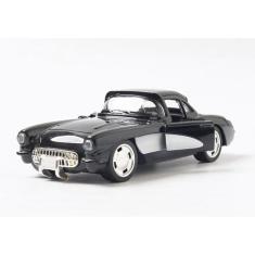 Imagem de Carrinho Miniatura Chevrolet Corvette 1957 Escala 1:34 (Preto) - Kinsm