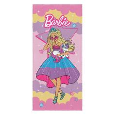 Imagem de Toalha Felpuda Estampada Sortidas Barbie Reinos Mágicos 60x120cm Lepper