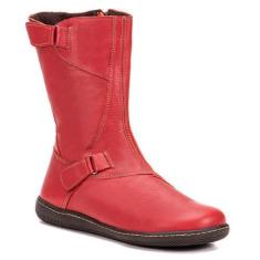 Imagem de Tenis Cano Alto Em Couro Plume Tomate Com Sola De Borracha Café - Simp