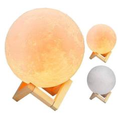 Imagem de Umidificador E Aromatizador Luminaria Abajur E Lua Cheia 3D - Correia