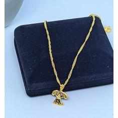 Imagem de Colar Corrente Com Pingente Animal De Estimação Pet Cachorro Dog Gatin