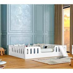 Imagem de Cama Intanfil Helo Montessoriana Casal Branca Com Escorregador - Divaloto