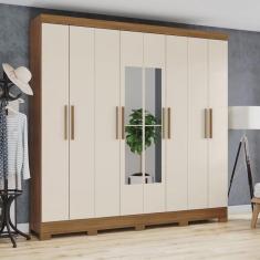 Imagem de Guarda-roupa 8 Portas 4 Gavetas com Espelho B51