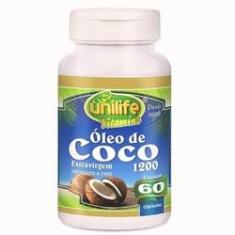 Imagem de Óleo De Coco Extra Virgem 60 Cápsulas 1200 Mg Unilife