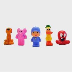 Imagem de Kit 5 Bonecos Vinil Pocoyo Miniatura Dedoche Original - Cardoso Toys