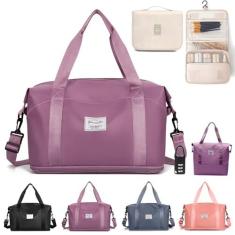 Imagem de Bolsa de viagem expansível para mulheres, bolsa de ioga à prova d'água, bolsa hospitalar para trabalho de parto e parto, bolsa de ginástica esportiva para homens, bolsa de bagagem de fim de semana