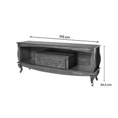 Imagem de Rack Country Lotus 173 cm com Gaveta Pinhão