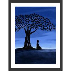 Imagem de Quadro Decorativo Buda Budismo Religiosidade Decorações Com Moldura - 