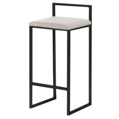 Imagem de Banqueta Decorativa Selena Base  Suede Bege - Gran Belo