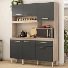 Imagem de Cozinha Compacta 6 Portas 1 Gaveta Alamo Demobile - Demóbile