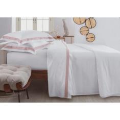 Imagem de Jogo de Cama 4 pc Queen Bellagio 300 Fios Branco Inrose Kacyumara