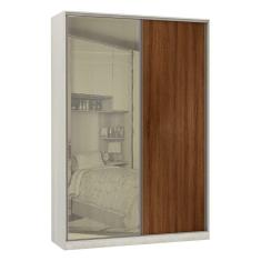 Imagem de Guarda-roupa 2 Portas De Correr 8 Cm Crema Nogueira Dourado