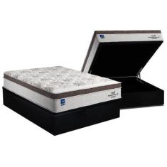 Imagem de Cama Box Baú Casal: Colchão Molas Masterpocket Ensacadas Plumatex   Pe
