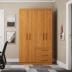 Imagem de Guarda-roupa Solteiro 4 Portas 3 Gavetas Advantage Freijó