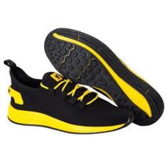 Imagem de Tênis Masculino Pisada Neutra 4 Opções de Cores - Iden Shoes, Amarelo,