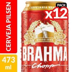 Imagem de Cerveja Brahma Embalagem Com 12 Unidades Lata 473 Ml