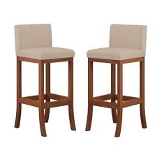 Imagem de Conjunto 2 Banquetas Alta em Madeira Maciça Berlim Ccs Interiores Pinhão