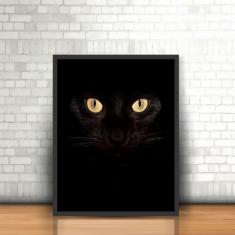 Imagem de Quadro Moldura - Animais Gato Cat Bombaim Pet Mascote Felino