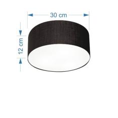 Imagem de Plafon Cilíndrico Md-3010 Cúpula Em Tecido 30X12cm Preto - Bivolt