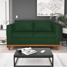 Imagem de Sofá 3 Lugares Europa 180 cm Estilo Conforto e Elegância Suede Verde - Amarena Móveis