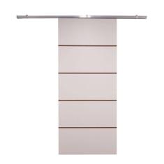 Imagem de Porta De Correr Branco Prime Frisada Kit Alumínio F03 - 210x110