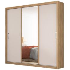 Imagem de Guarda Roupa 3 Portas 2 Gavetas Residence D02 Amendola/Off White - Mpozenato