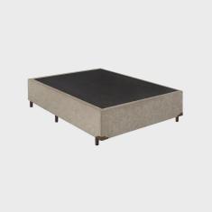 Imagem de Base Cama Box Casal Suede Bege 40x138x188