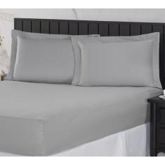 Imagem de Jogo De Cama Casal Padrão 400 Fios Percal 03 Peças Com Aba, Antiácaro,